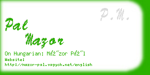 pal mazor business card